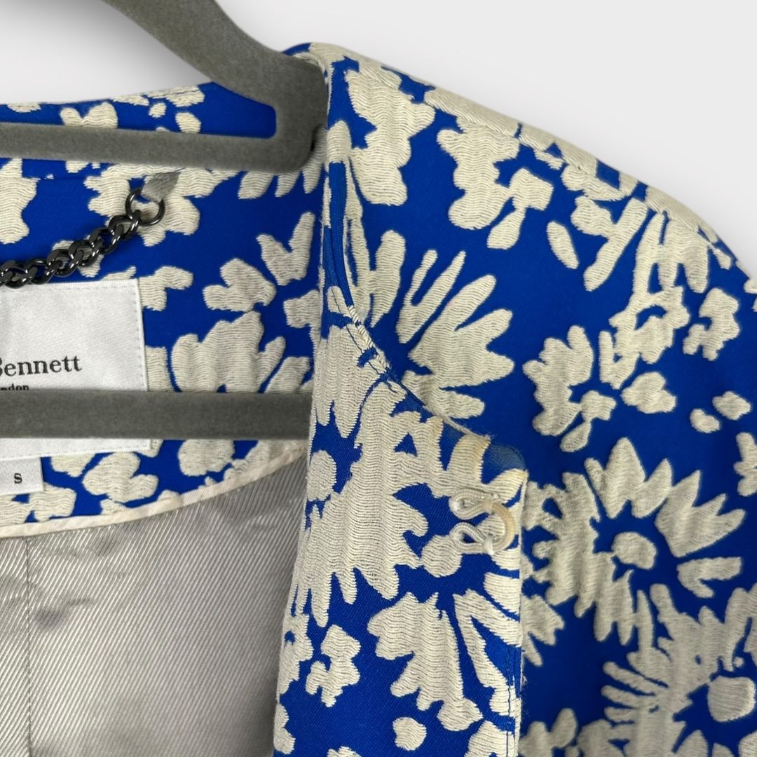 LK Bennett Lyda Floral Jacquard Coat - S