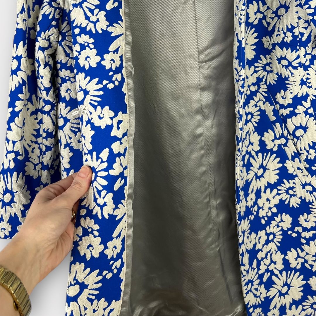 LK Bennett Lyda Floral Jacquard Coat - S