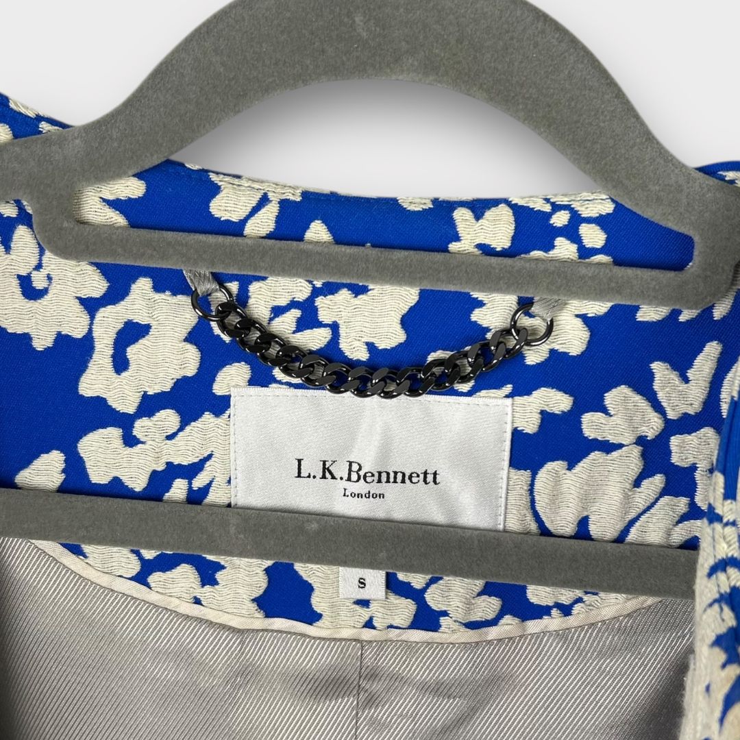 LK Bennett Lyda Floral Jacquard Coat - S