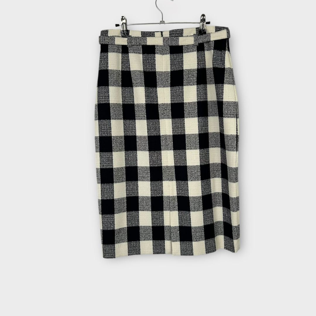 LK Bennett Maren Check Pencil Skirt - 12