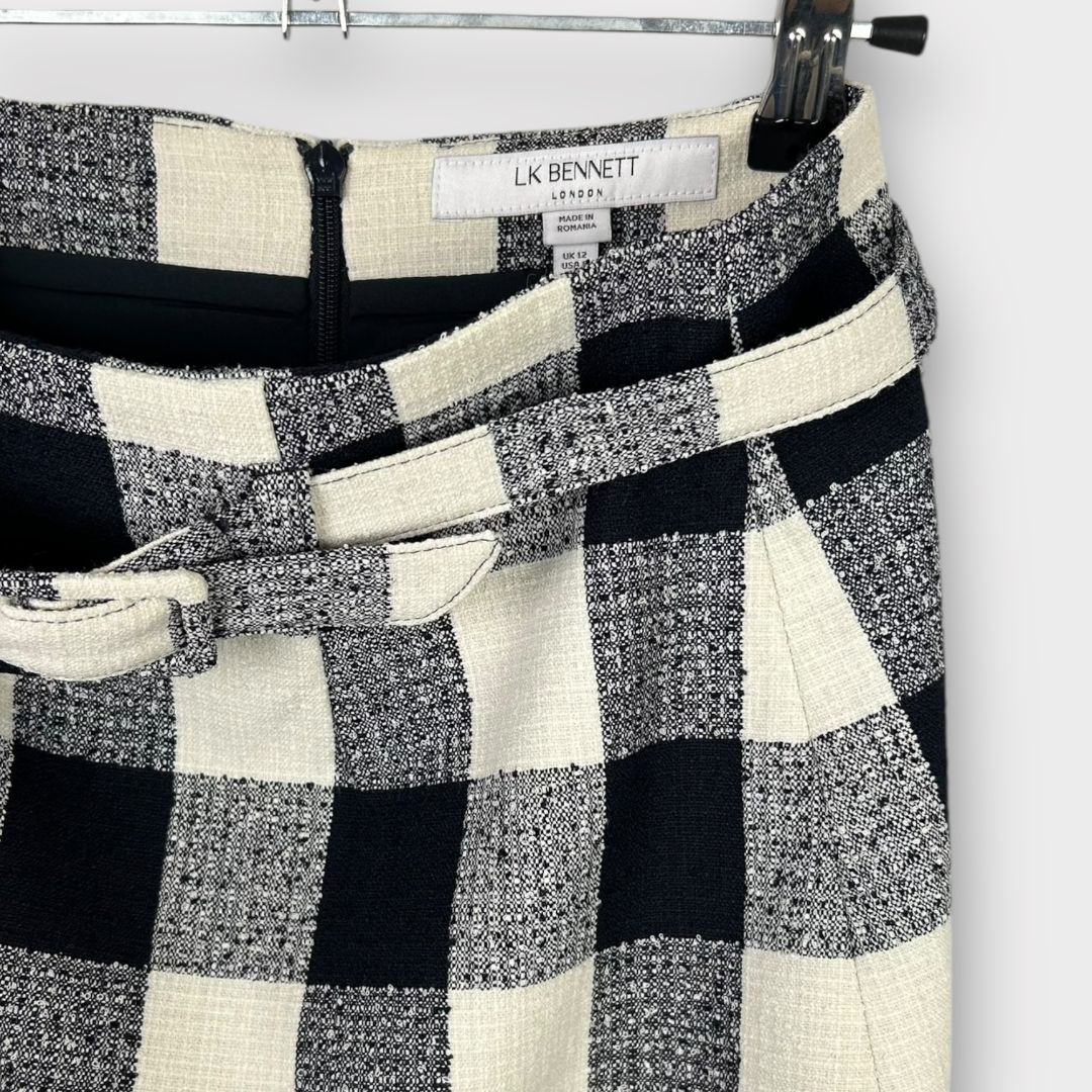 LK Bennett Maren Check Pencil Skirt - 12