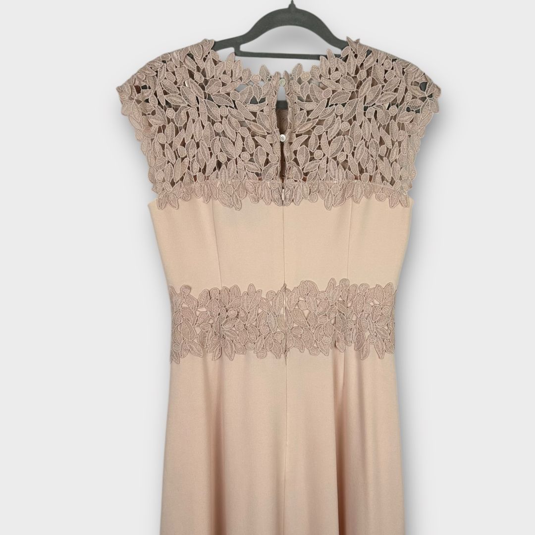 LK Bennett Selene Lace and Crepe Midi Dress - 8