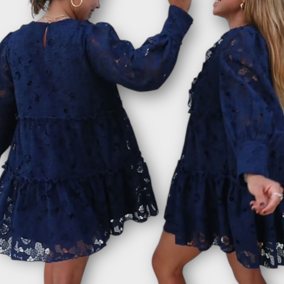 Labelrail x Collyer Twins Broderie Plunge Front Mini Dress - 18