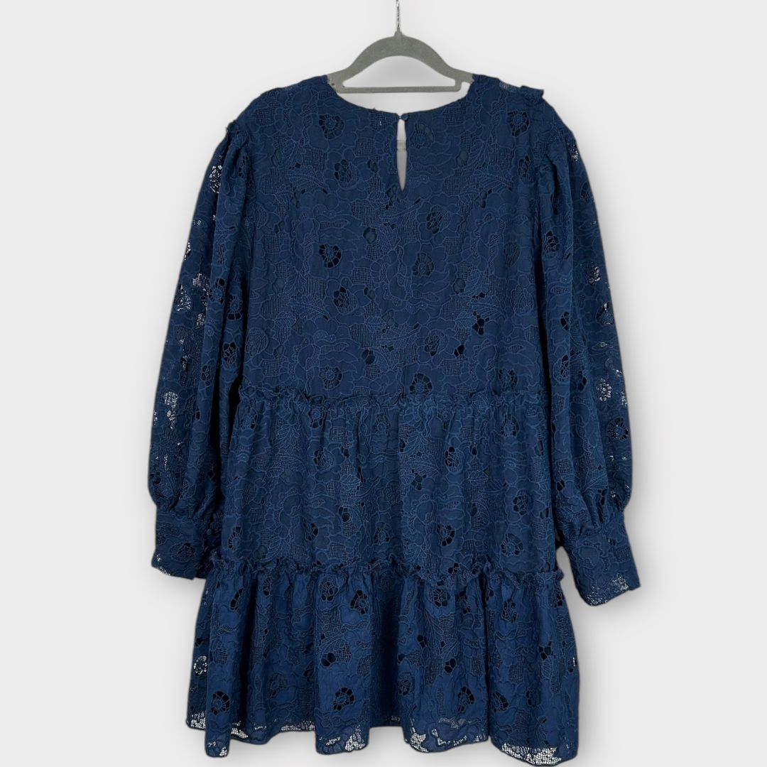 Labelrail x Collyer Twins Broderie Plunge Front Mini Dress - 18