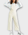Levis Ribcage Wide-Leg Cropped Corduroy Overalls - 8 (27)