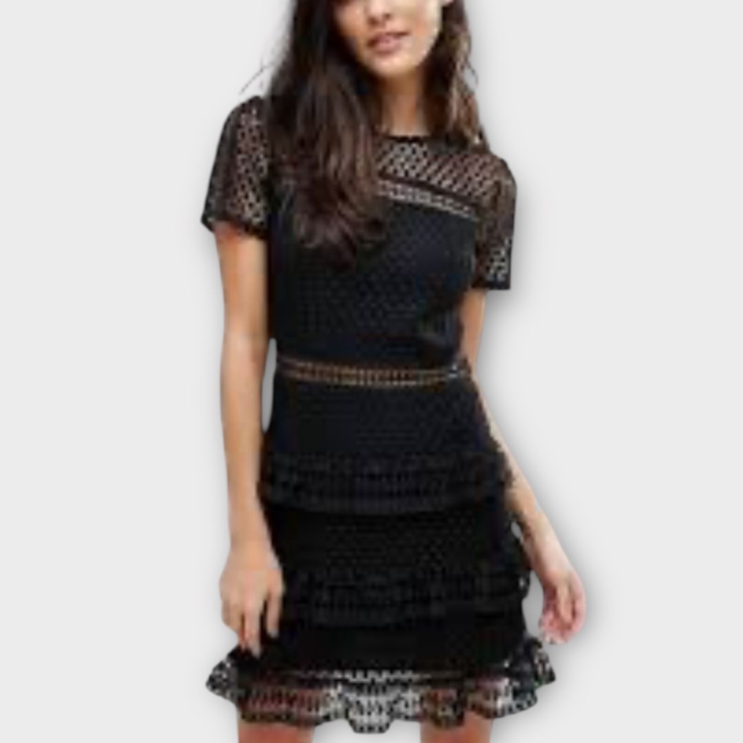 Liquorish Layered Lace Dress - 12