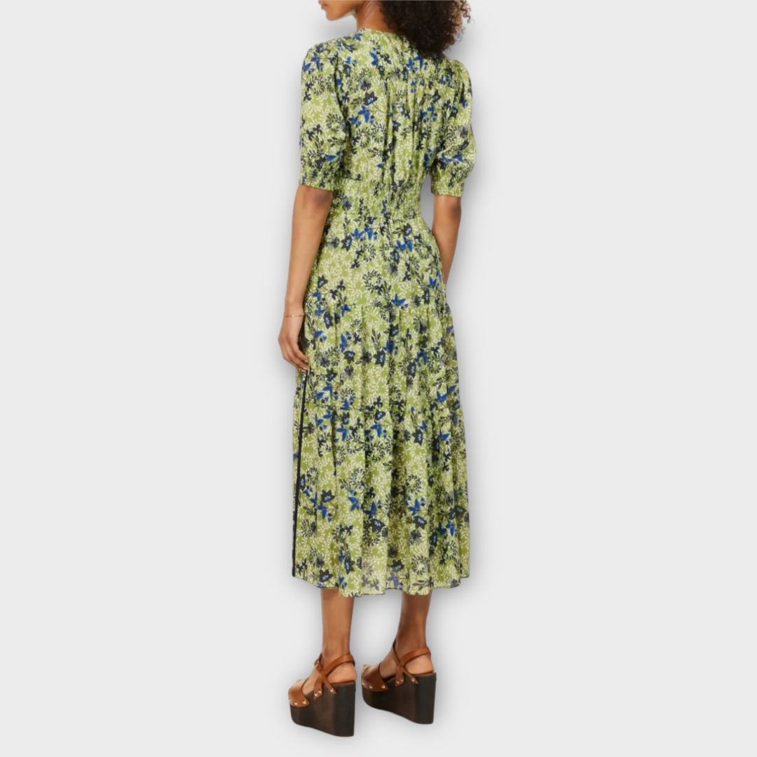 ME + EM Meadow Floral Print Midi Tea Dress - 8/10
