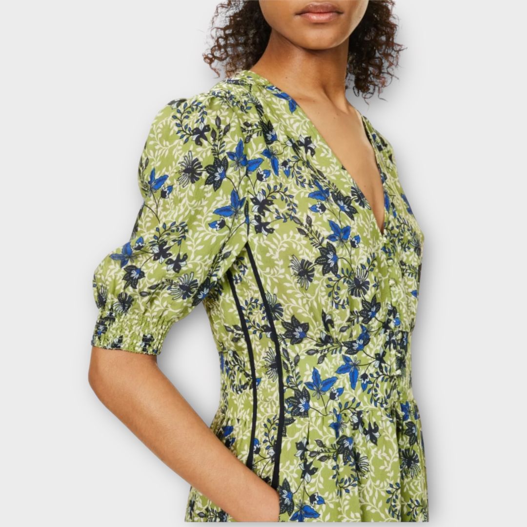 ME + EM Meadow Floral Print Midi Tea Dress - 8/10