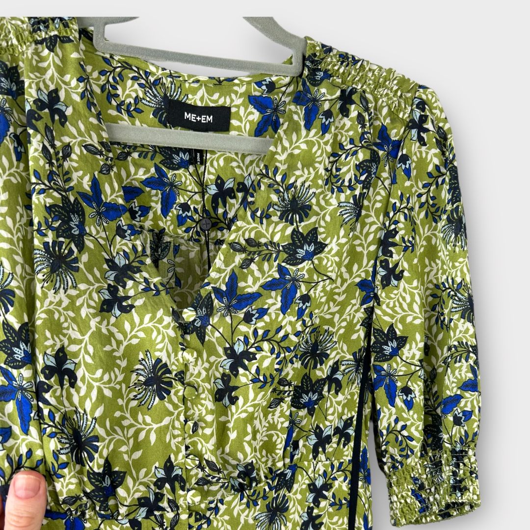 ME + EM Meadow Floral Print Midi Tea Dress - 8/10