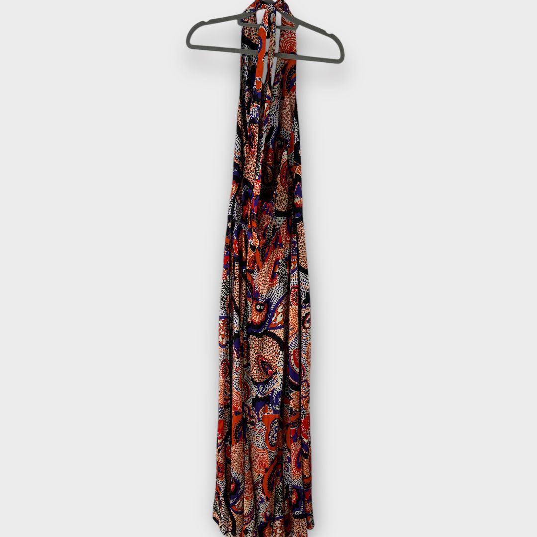 ME + EM Vibrant Paisley Print Halterneck Maxi Dress - 14