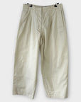 M&S Cotton Twill Barrel Leg Trousers - 10