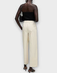 M&S Cotton Twill Barrel Leg Trousers - 10