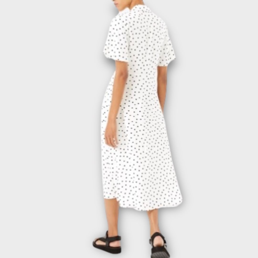M&amp;S Polka Dot Midi Shirt Dress - 6
