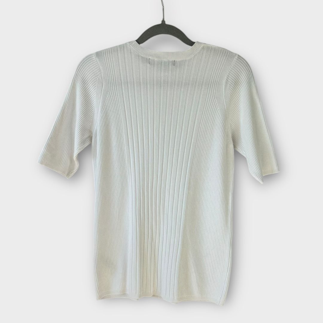 M&amp;S Ribbed Knit Top - 10 (M)
