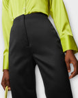 M&S Satin Slim Fit Flare Trousers - 10/12