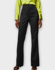 M&S Satin Slim Fit Flare Trousers - 10/12