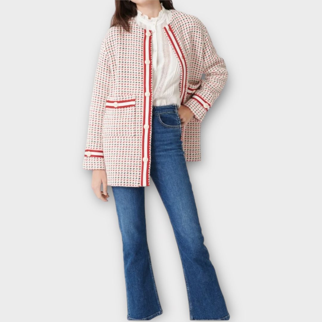 Maje Gerona Tweed Button Coat - 8