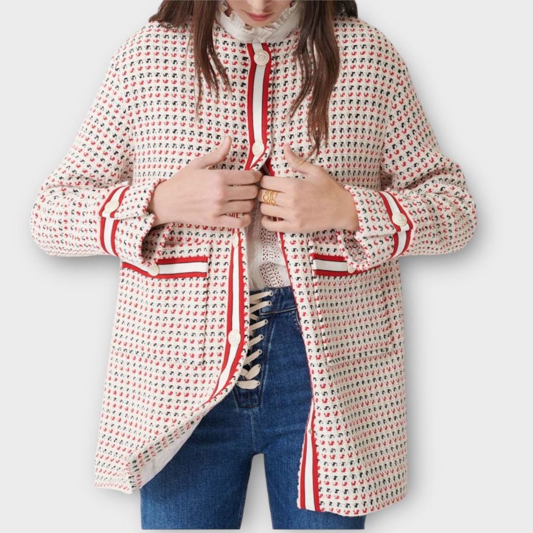 Maje Gerona Tweed Button Coat - 8