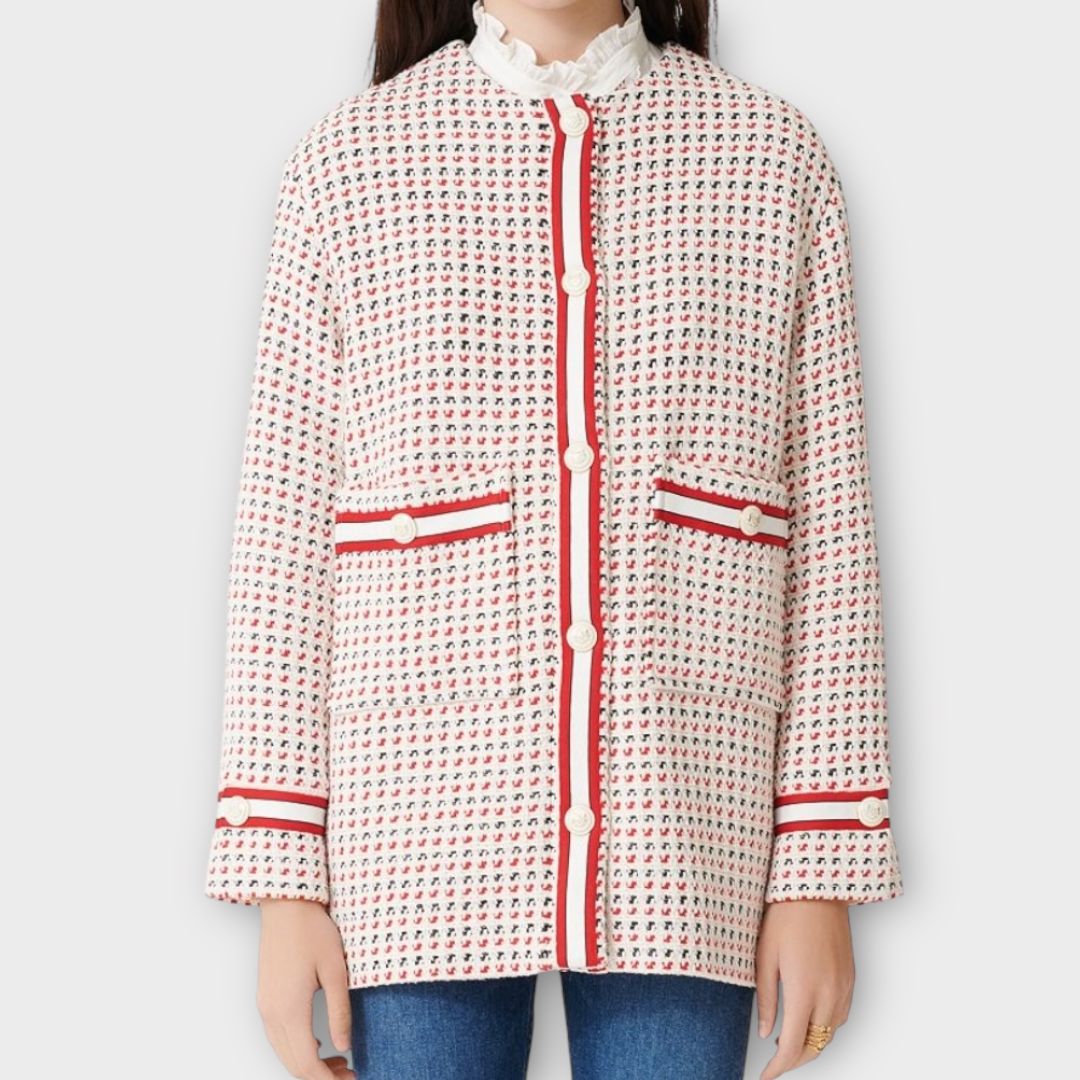 Maje Gerona Tweed Button Coat - 8