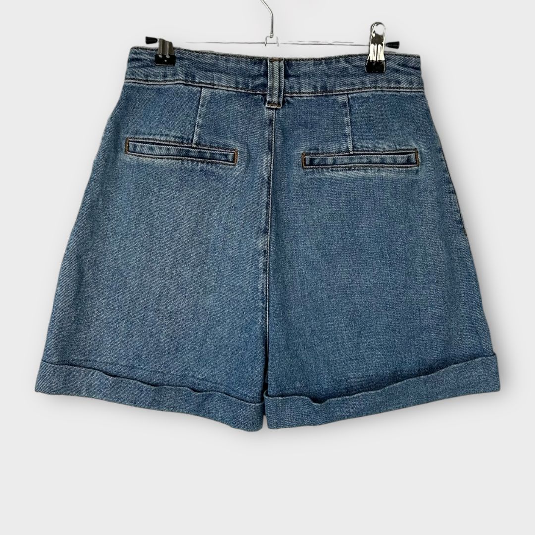 Maje Illusion Denim Shorts - 8/10