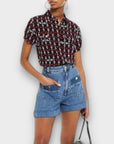 Maje Illusion Denim Shorts - 8/10