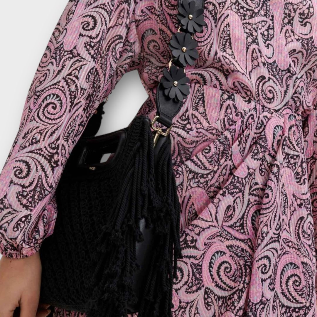 Maje Paisley Print Asymmetrical Dress - 10