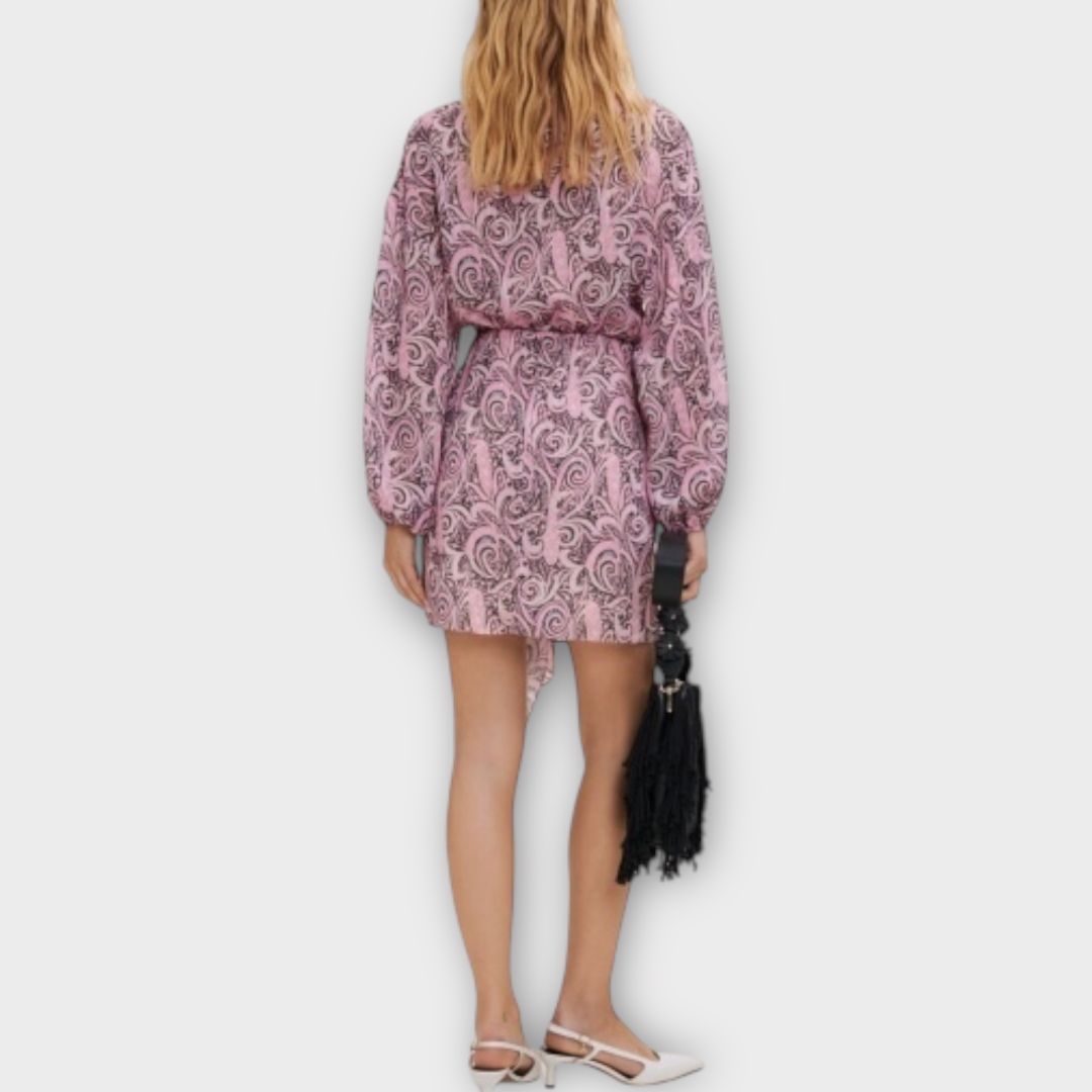 Maje Paisley Print Asymmetrical Dress - 10
