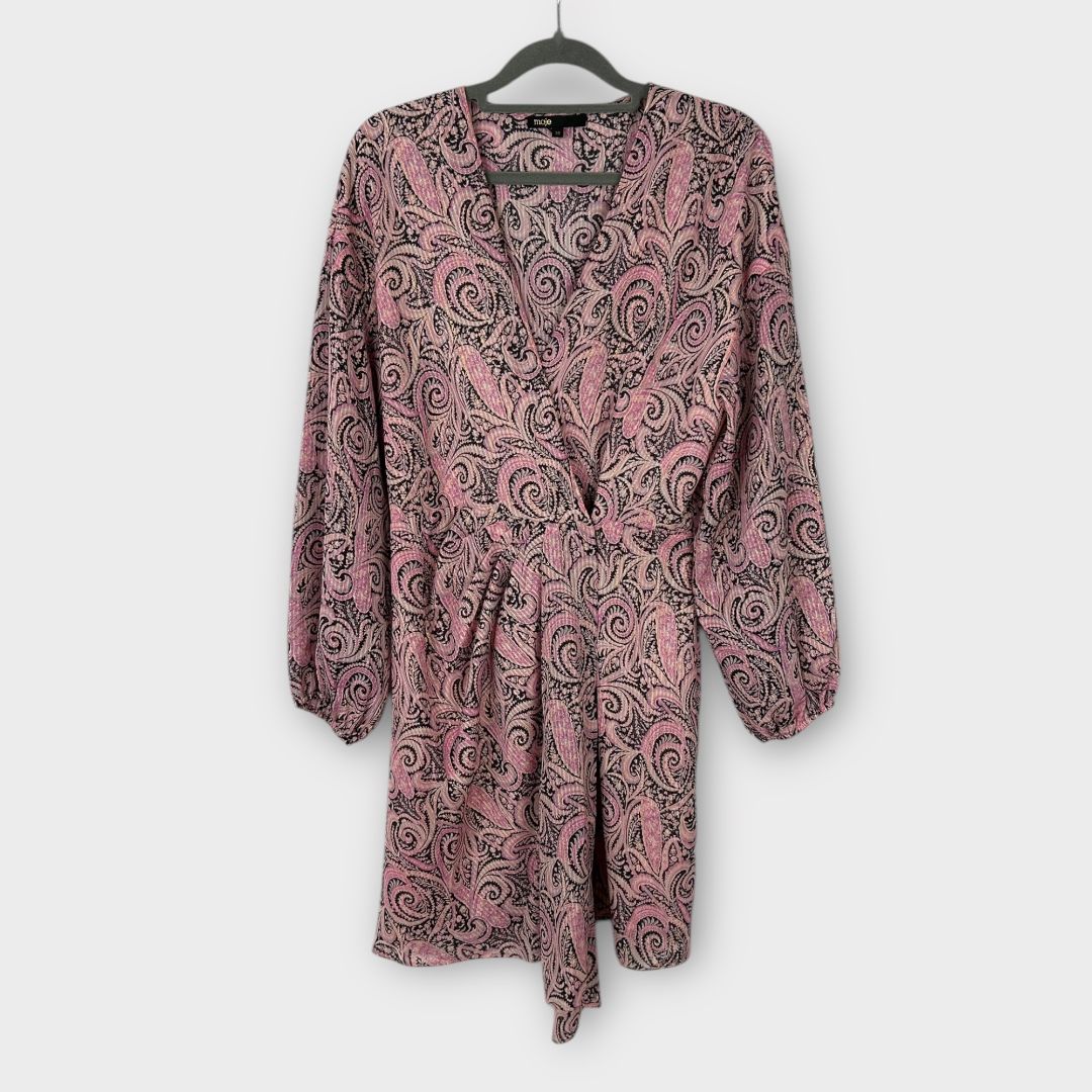 Maje Paisley Print Asymmetrical Dress - 10