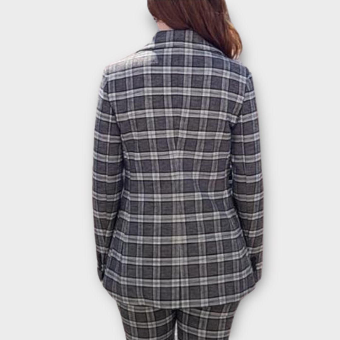 Maje Wool Check Blazer - 10