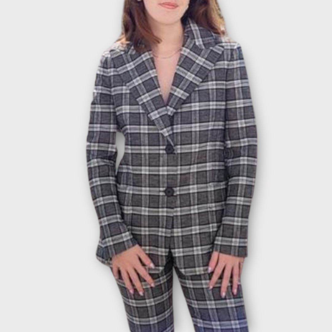 Maje Wool Check Blazer - 10