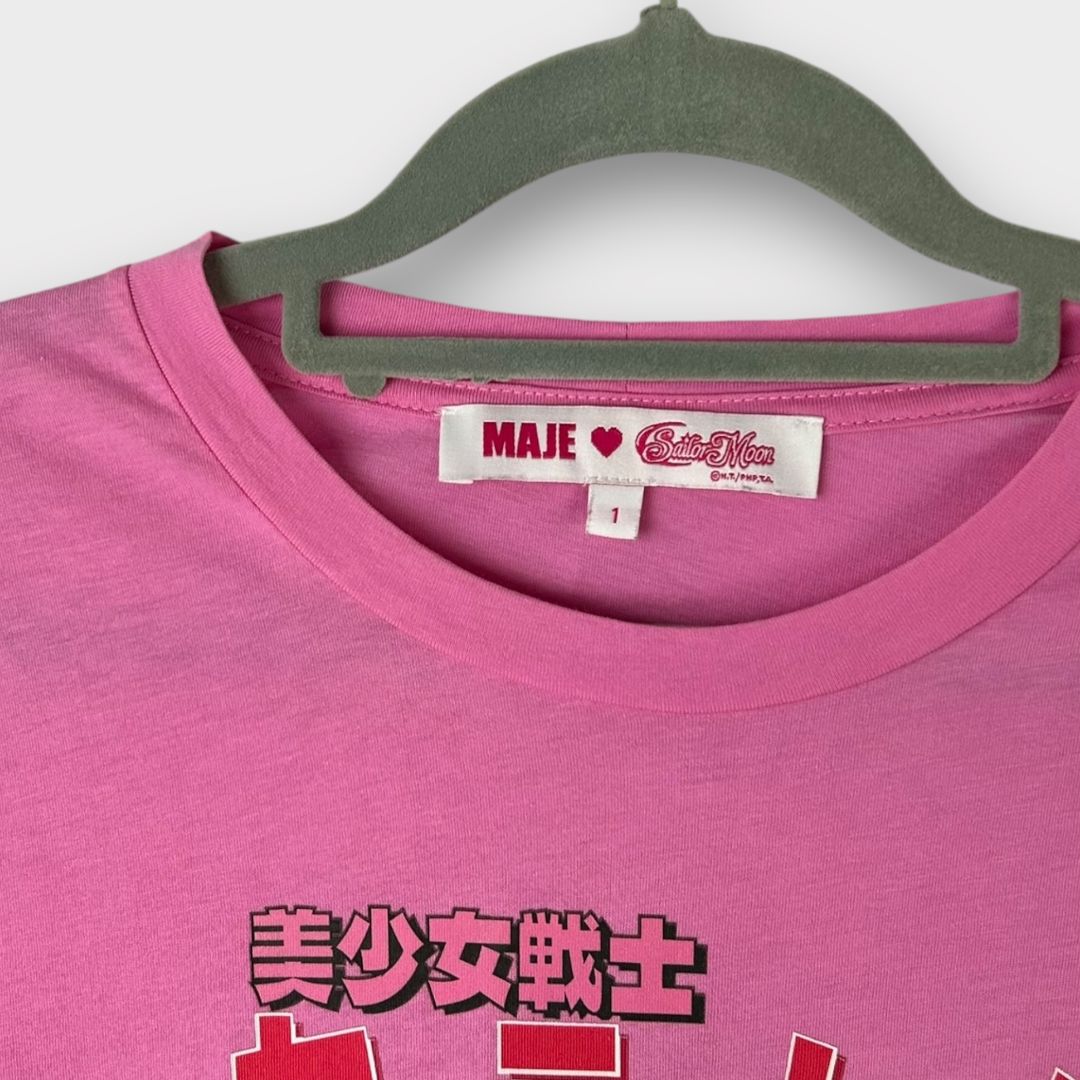 Maje X Sailor Moon Red Tower Graphic Tee - 8
