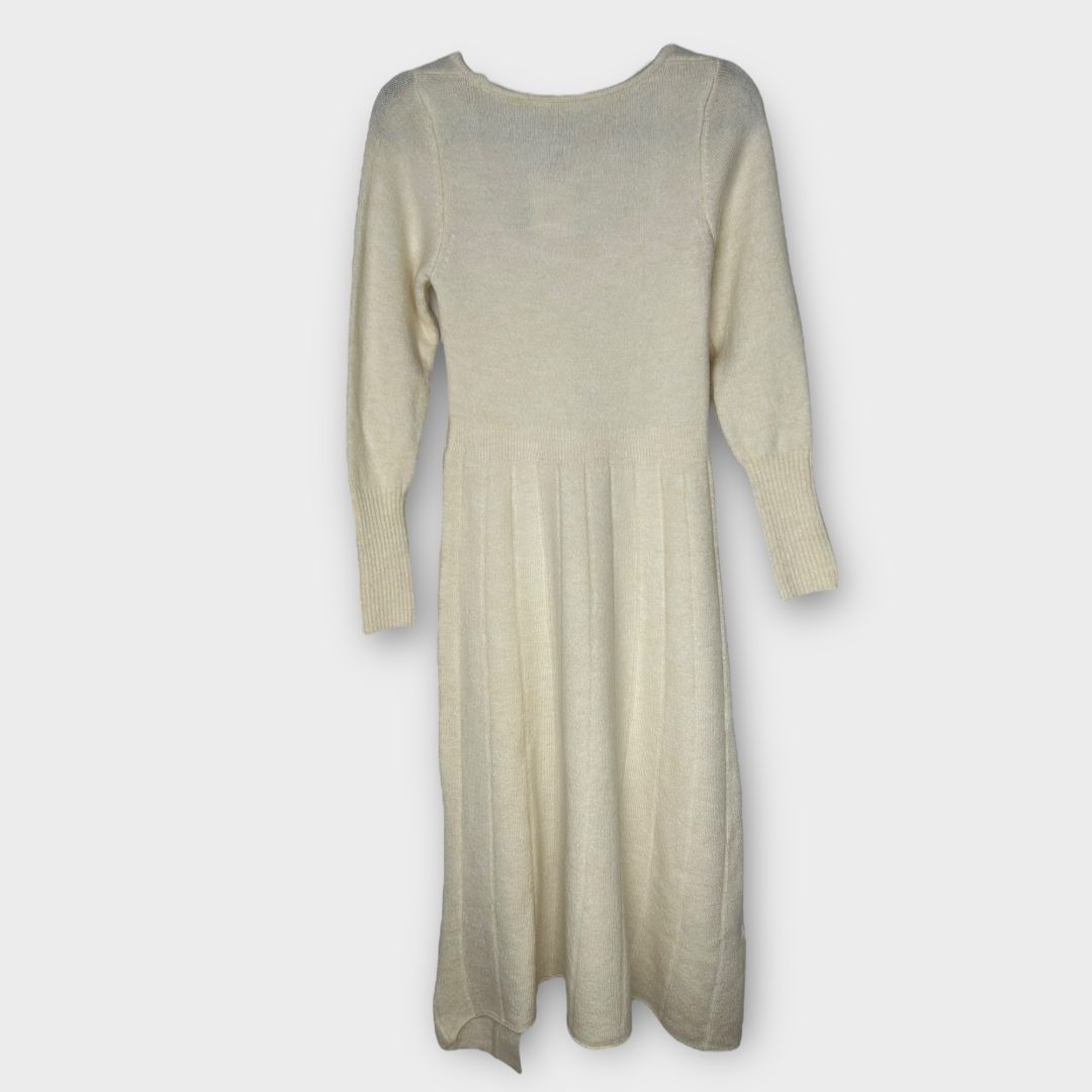 Mango Button Knit Midi Dress - 10 (M)