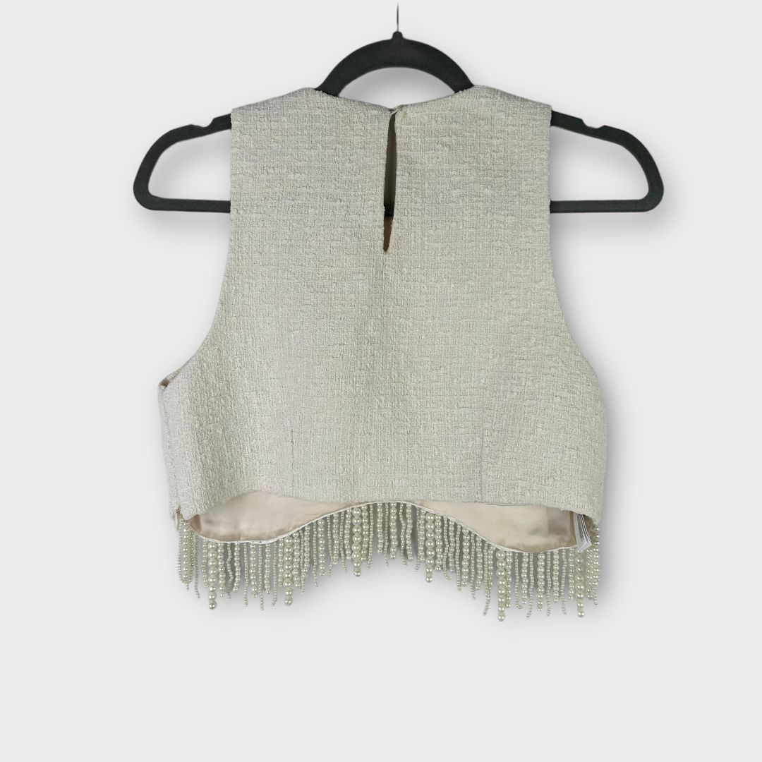 Mango Pearl Crop Top - S