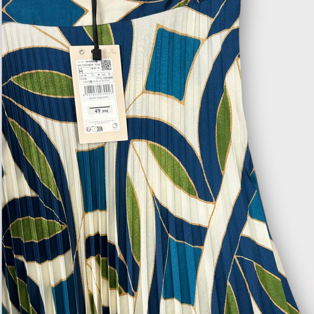Mango Pleated Midi Skirt - M