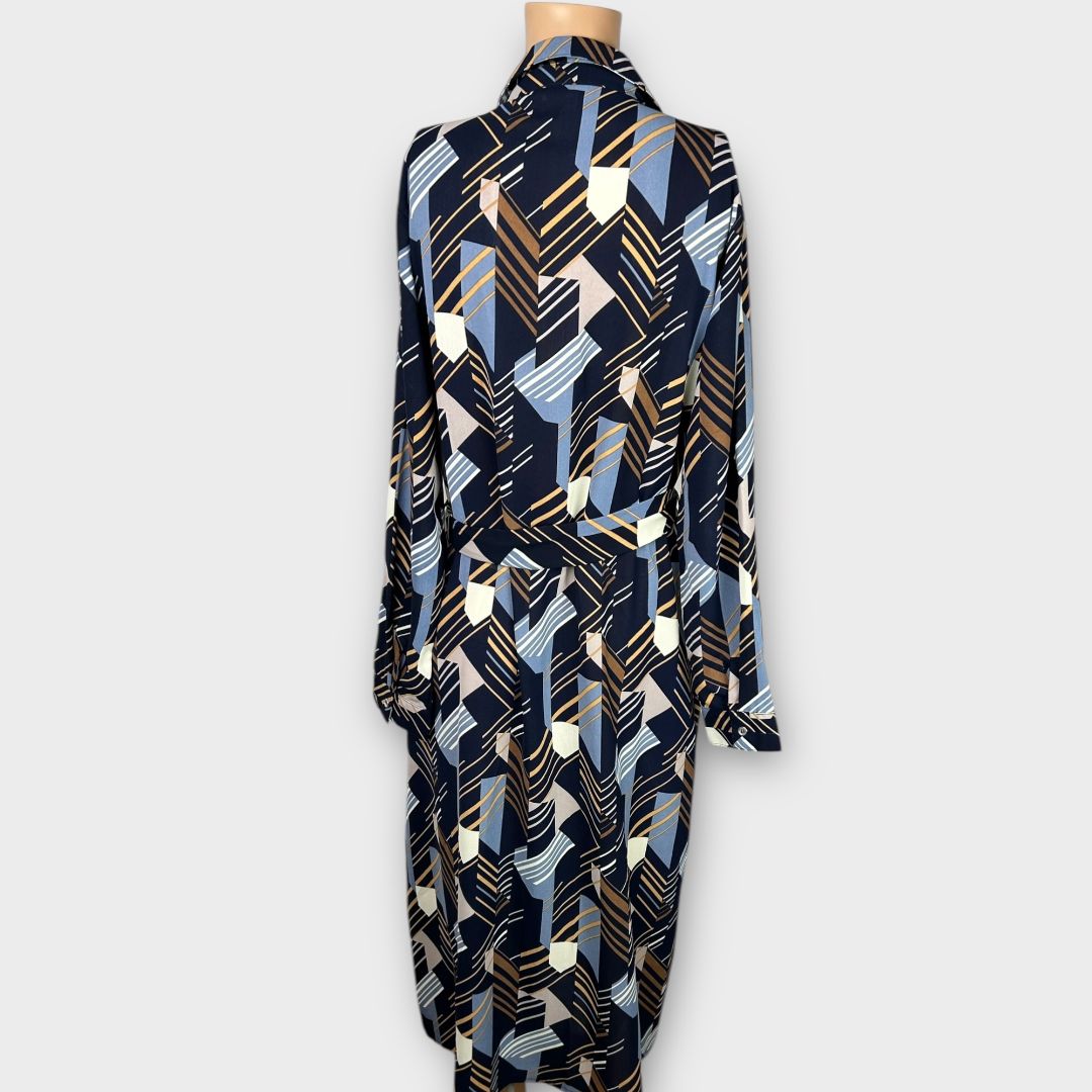 Marc Angelo Geometric Print Shirt Dress - 12