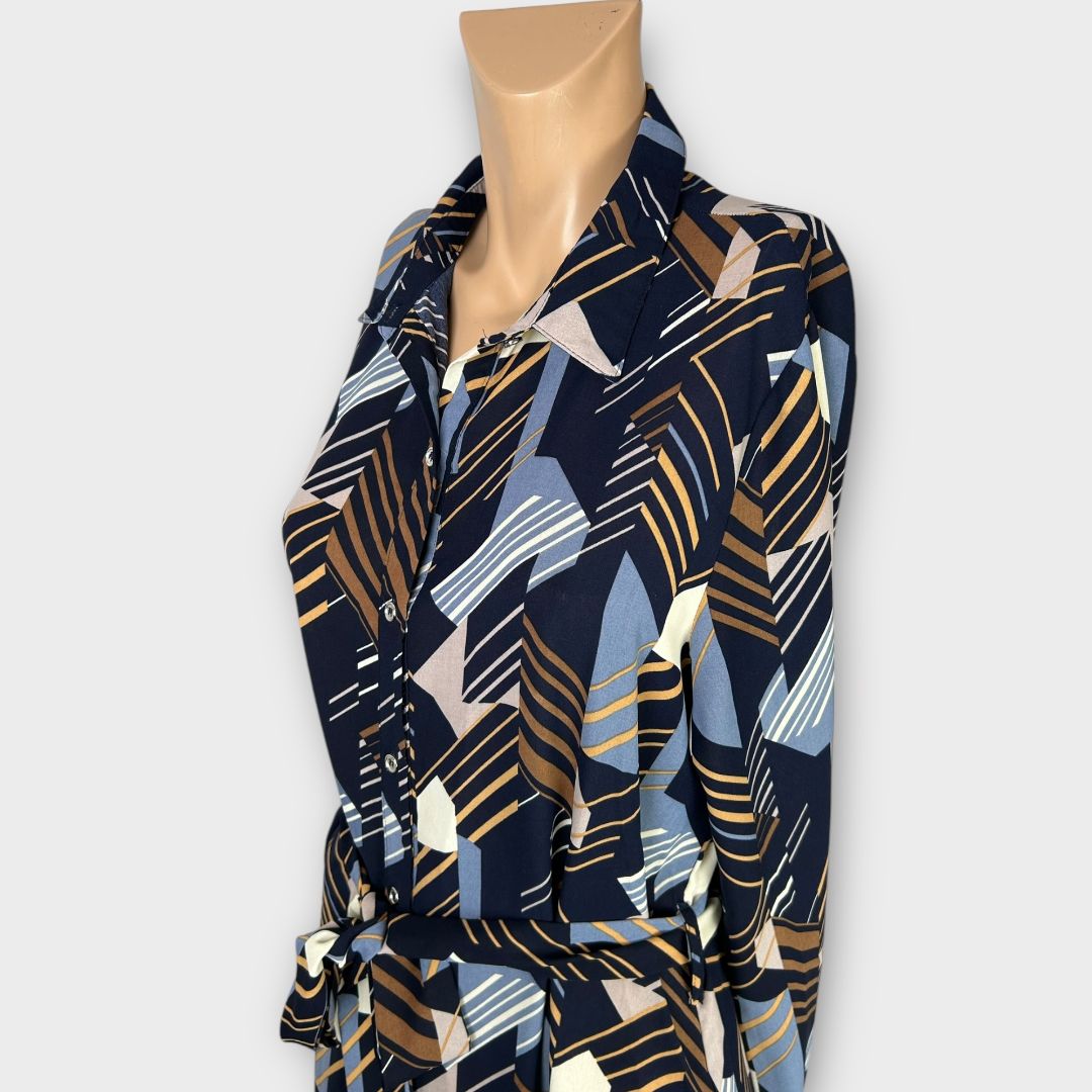Marc Angelo Geometric Print Shirt Dress - 12