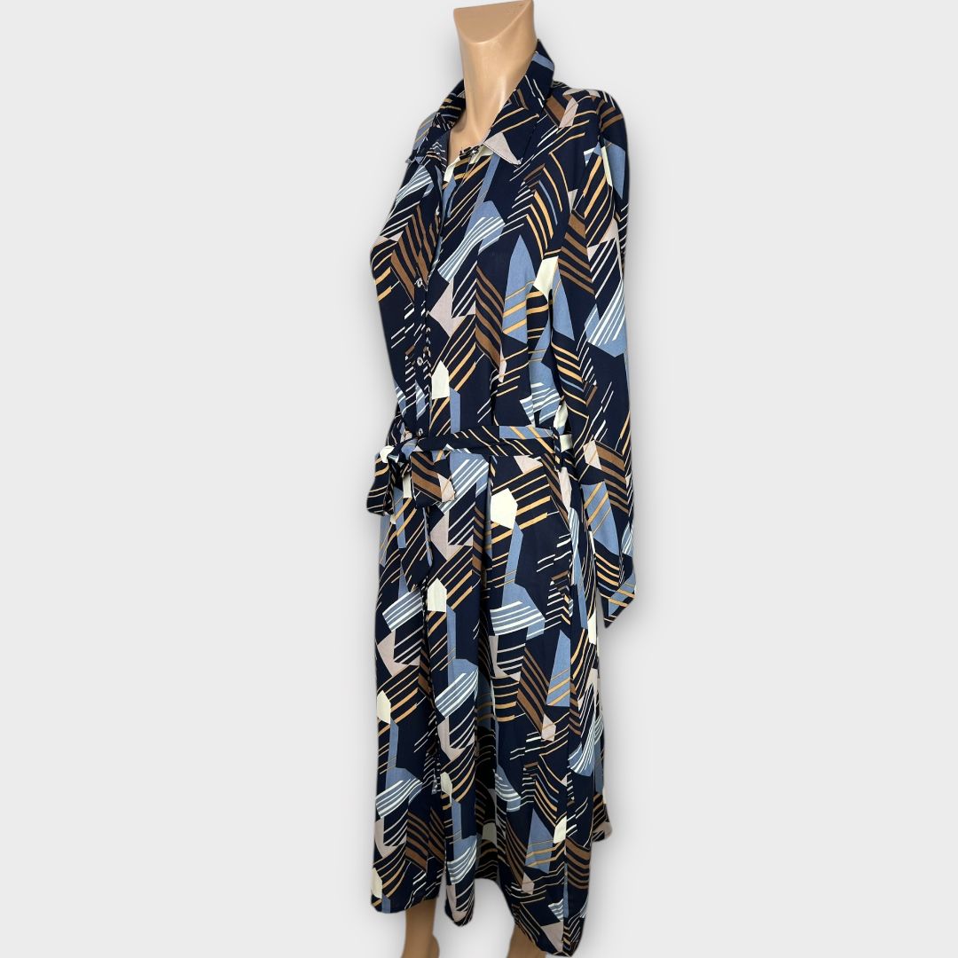 Marc Angelo Geometric Print Shirt Dress - 12