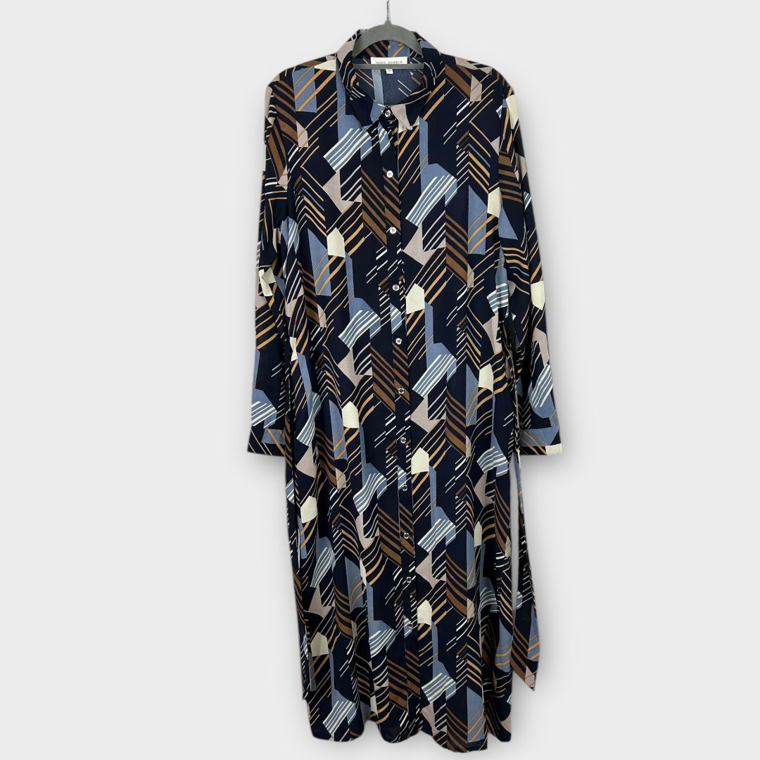 Marc Angelo Geometric Print Shirt Dress - 12