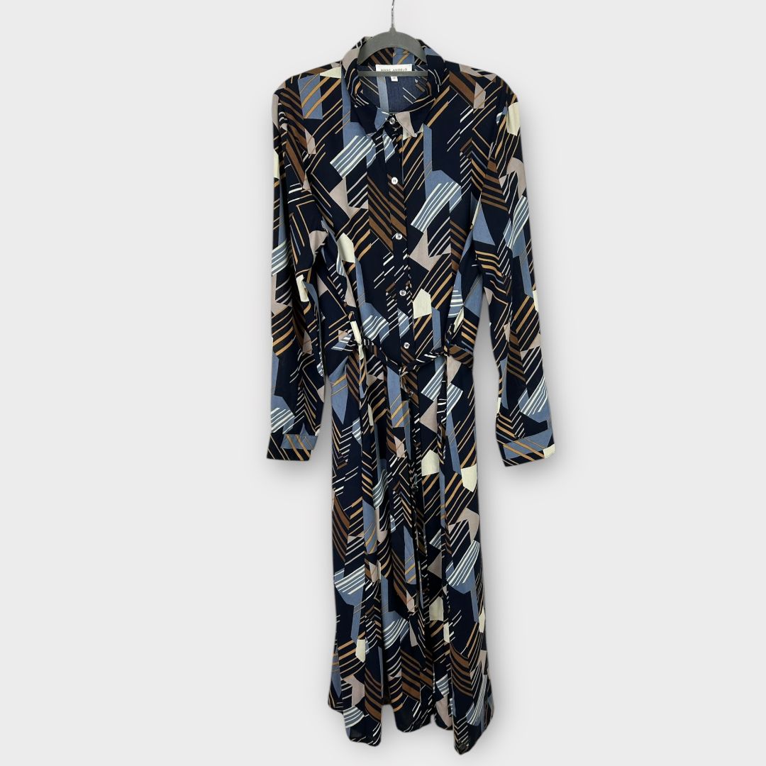 Marc Angelo Geometric Print Shirt Dress - 12