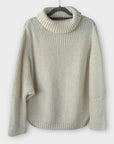 Massimo Dutti Wool Blend Roll Neck Chunky Knit Jumper - S
