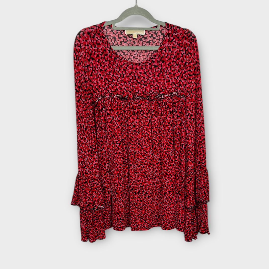 Michael Kors Heart Print Top - 10 (S)