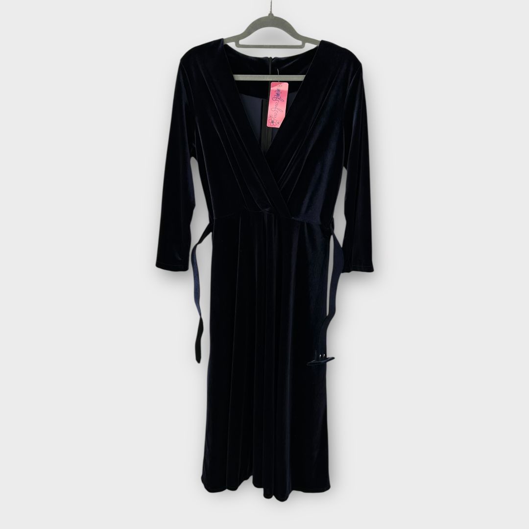Mimi Frou Frou Belted Velvet Dress - 12/14