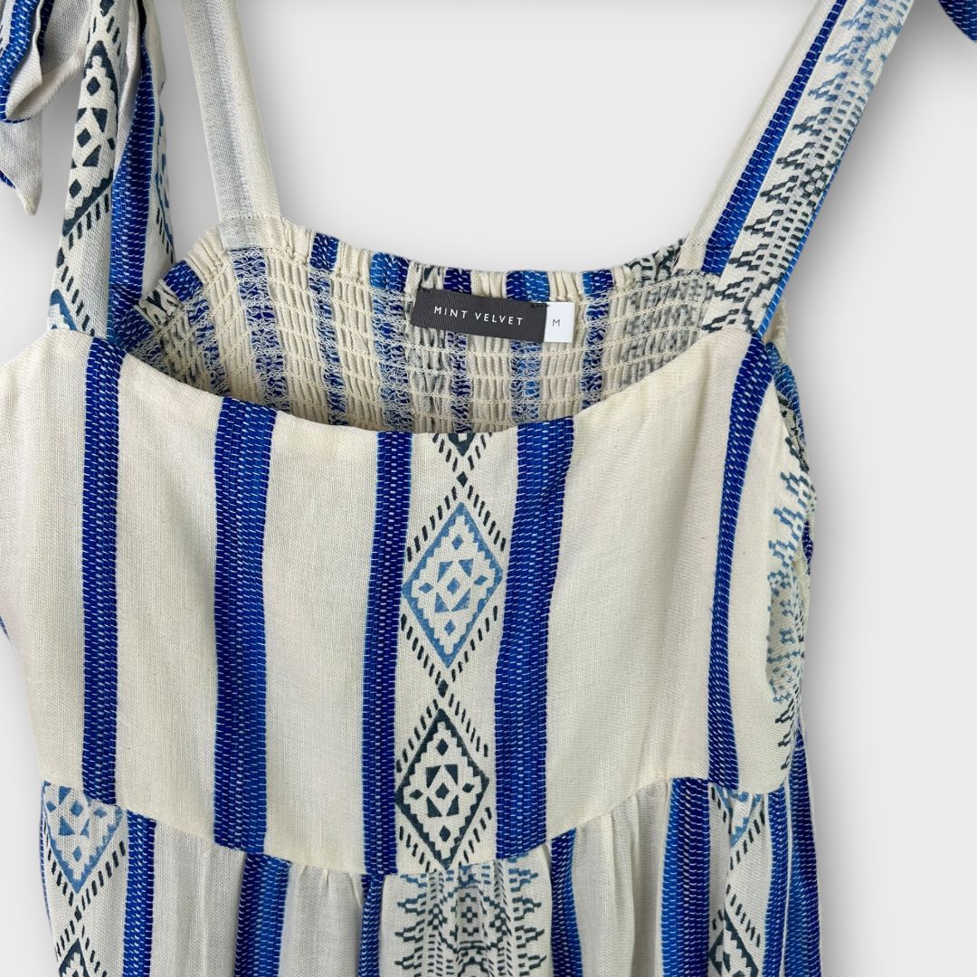 Mint Velvet Aztec Stripe Maxi Dress - 12 (M)