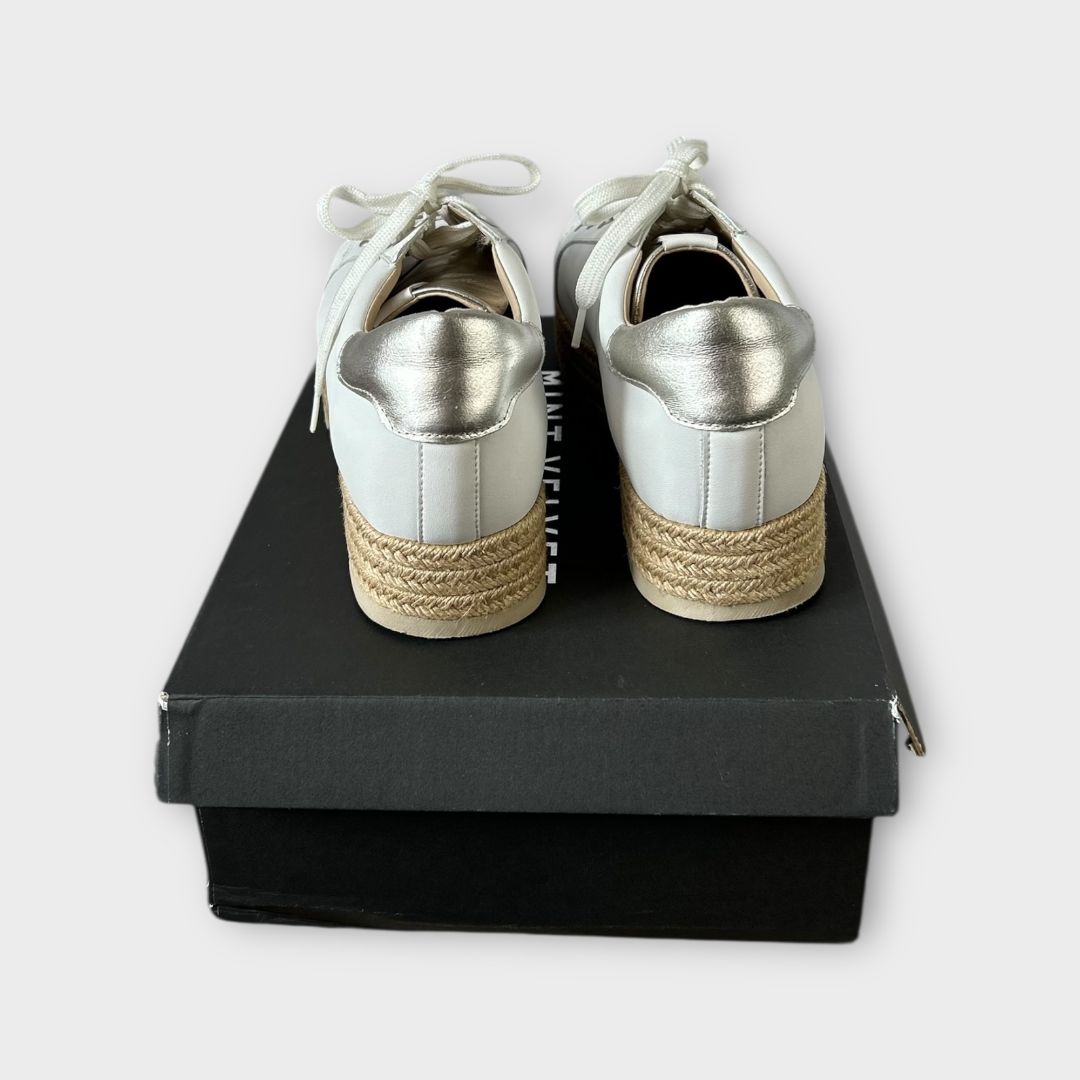 Mint Velvet Bernie Leather Espadrille Trainers - 7/40