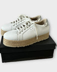 Mint Velvet Bernie Leather Espadrille Trainers - 7/40