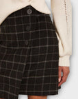 Mint Velvet Check Wool Blend Mini Skirt - 10