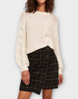 Mint Velvet Check Wool Blend Mini Skirt - 10