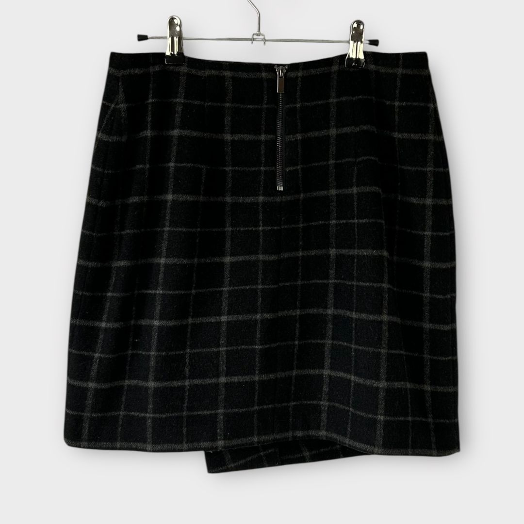 Mint Velvet Check Wool Blend Mini Skirt - 10