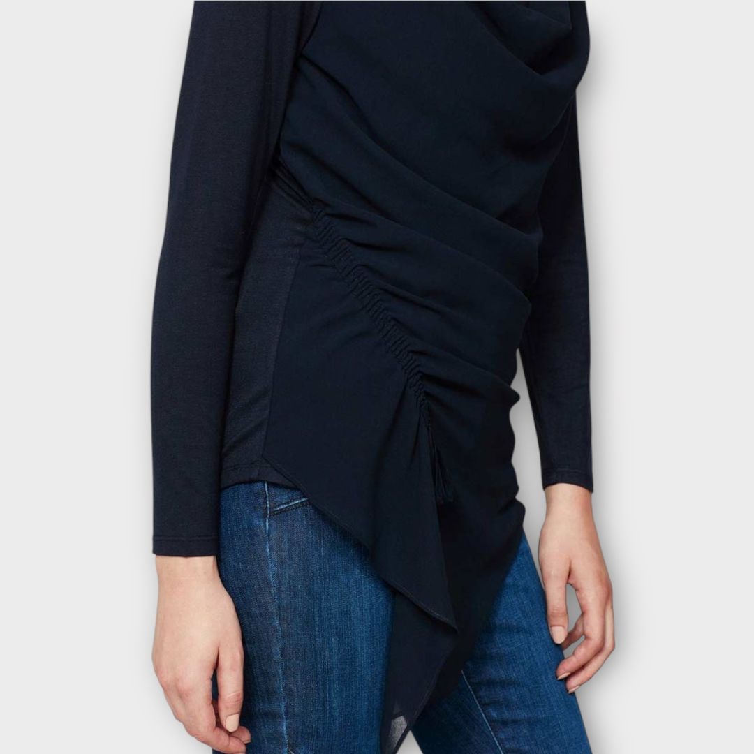 Mint Velvet Ruched Front Layered Top - 10