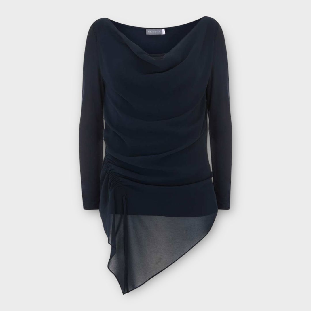 Mint Velvet Ruched Front Layered Top - 10
